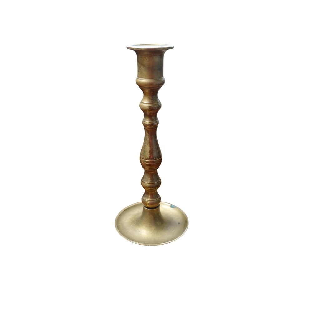 Vintage Solid Brass candleholder madeโ in Japan screw on drip plate
